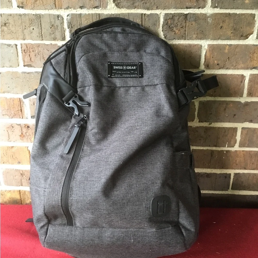 SwissGear Gray Heather Laptop Backpack with Black Accents